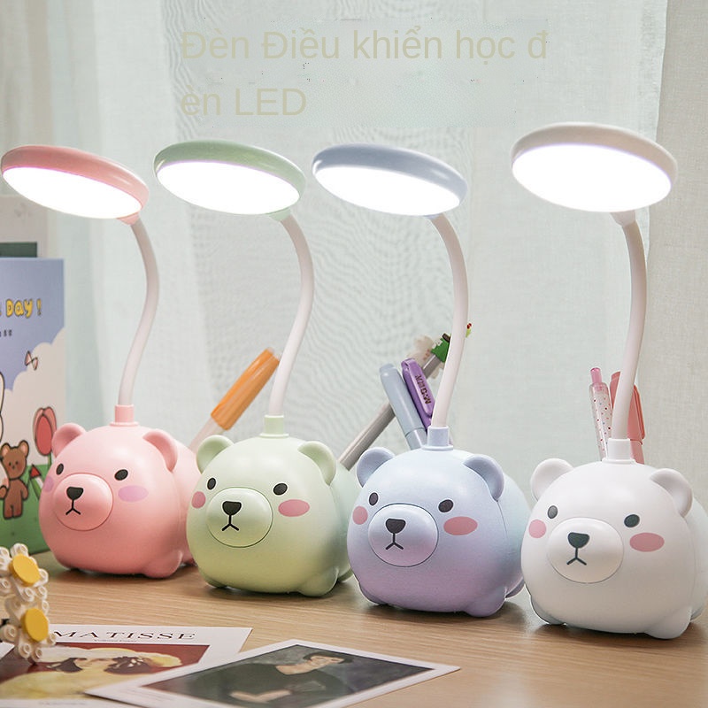 ♦∈LED bảo vệ mắt đèn bàn Ký túc xá sinh viên có thể sạc lại phòng ngủ đầu giường viết bài tập về nhà bảo vệ đèn ngủ cho