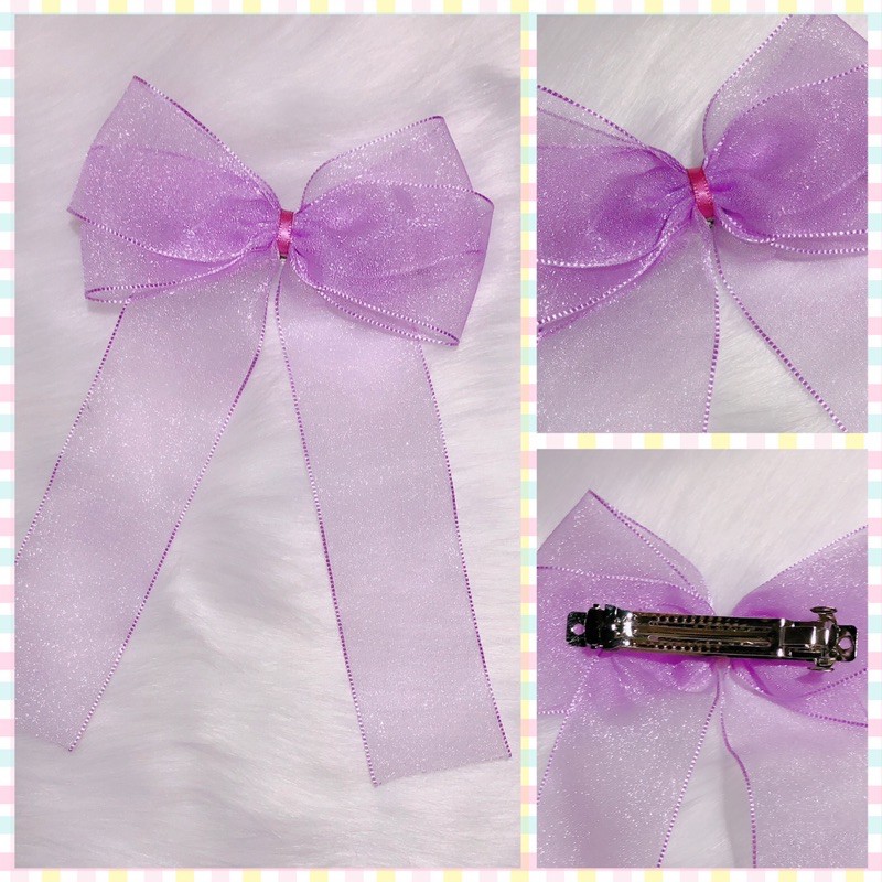 Kẹp nơ voan ánh nhũ