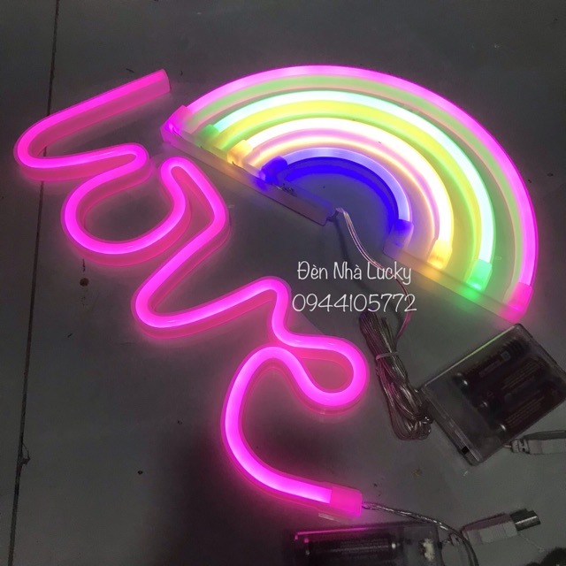 Đèn Neon Light trang trí phòng ngủ cực dễ thương