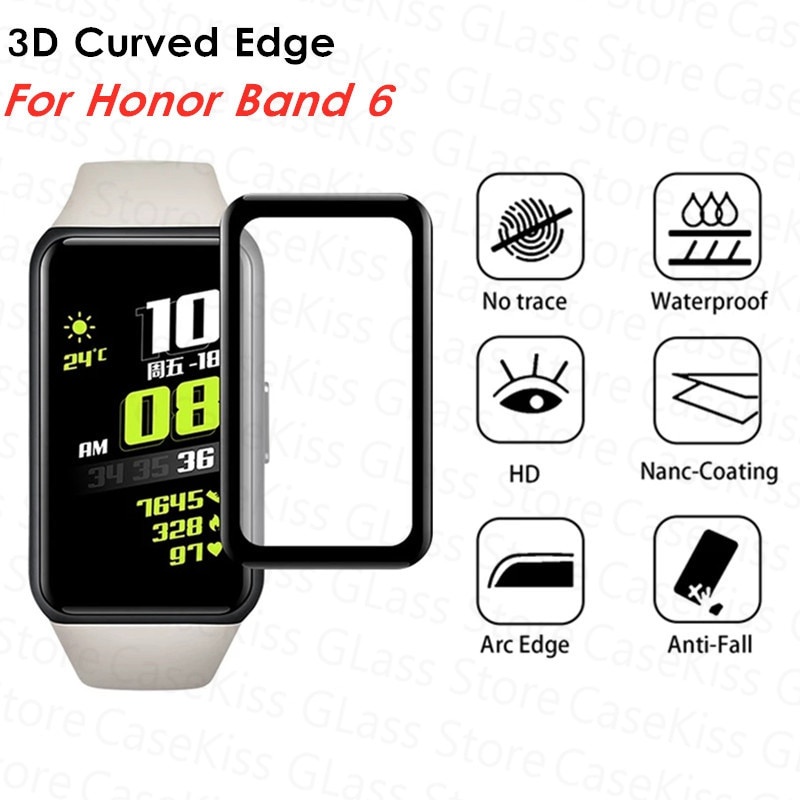 Set 2 Phim Dán Bảo Vệ Màn Hình 3d Cho Đồng Hồ Thông Minh Huawei Honor Band 6 Honer Band6 Ốp