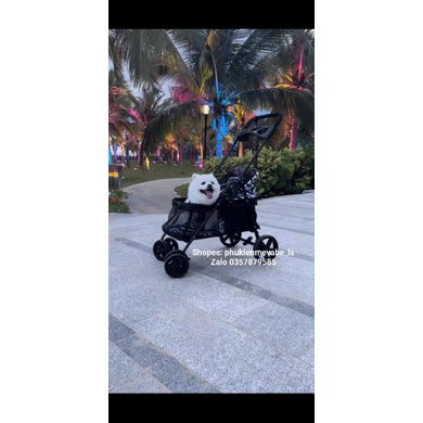 Xe đẩy thú cưng Bello size S gấp gọn cho thú dưới 10kg