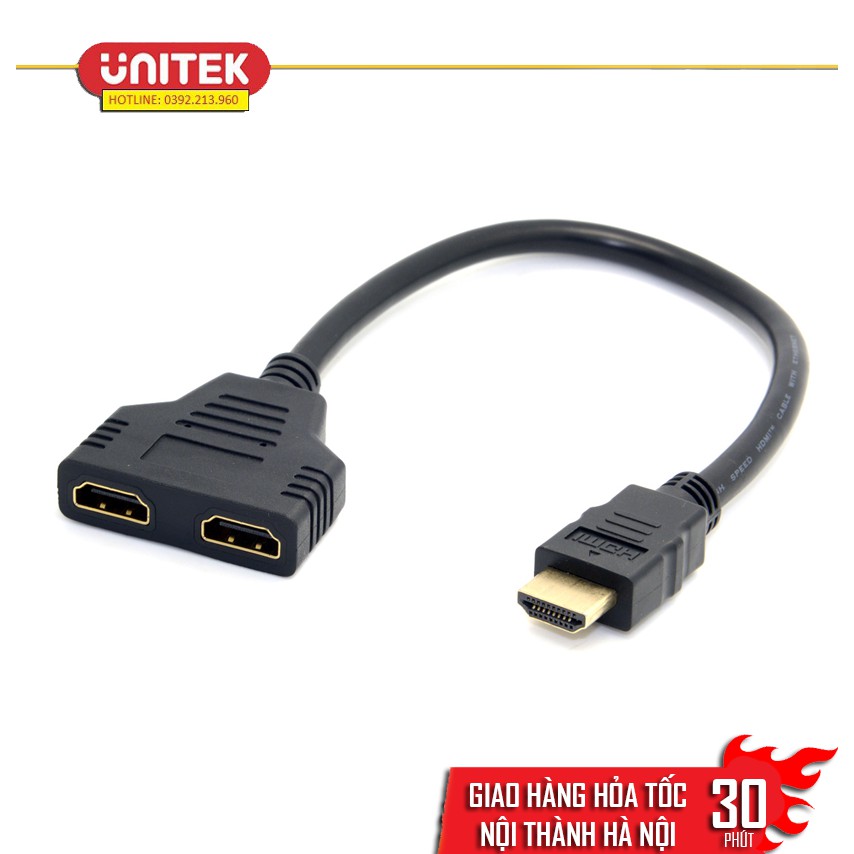 Dây chia tín hiệu HDMI 1 ra 2 (Đen)