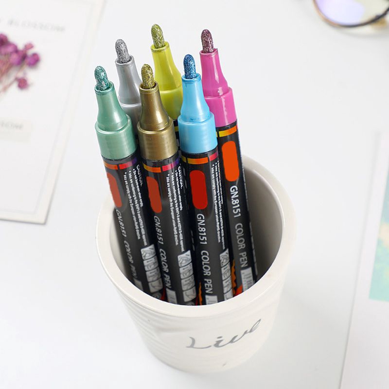 love*4/8/15/20 Colors Acrylic Paint Marker Pen for Album Glass Ceramic Rock Fabric