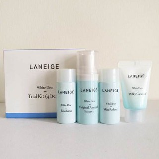 bộ kit dưỡng trắng da 4 sp White Dew Laneige