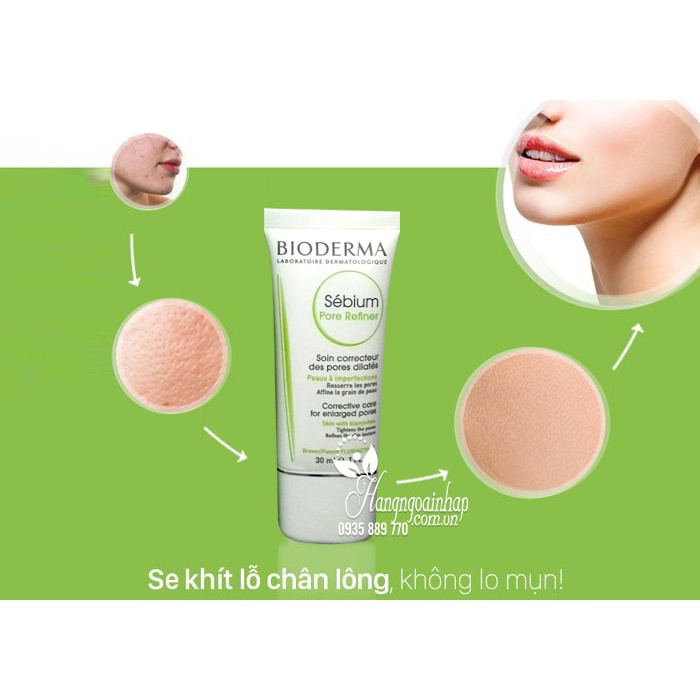 Kem Dưỡng Bioderma Sebium Pore Refiner Giúp Se Khít Lỗ Chân Lông, Giảm Bóng Nhờn Hiệu Quả