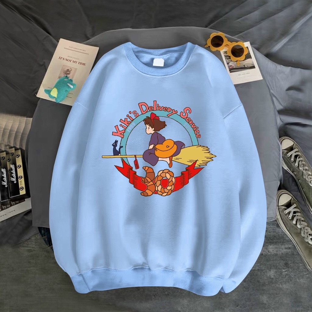 ÁO SWEATER NỈ UNISEX  NỮ IN KIKIS Delivery CỰC ĐẸP