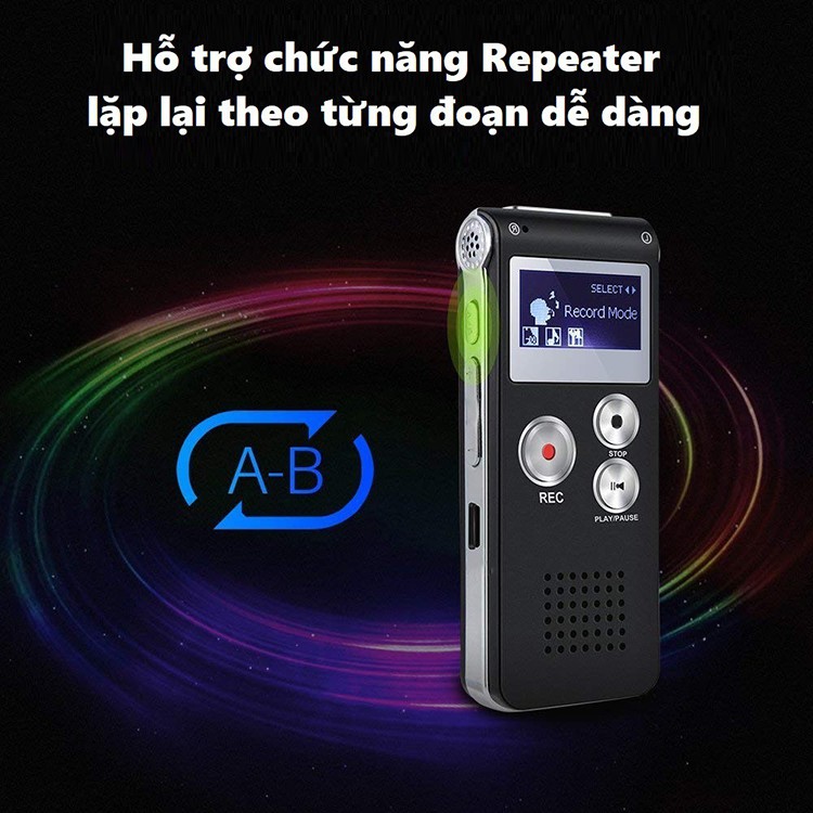 Máy ghi âm chuyên nghiệp 8gb thời gian ghi âm kéo dài