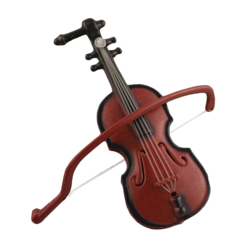 Đàn Violin Gỗ Mini 8cm Cho Nhà Búp Bê Barbie