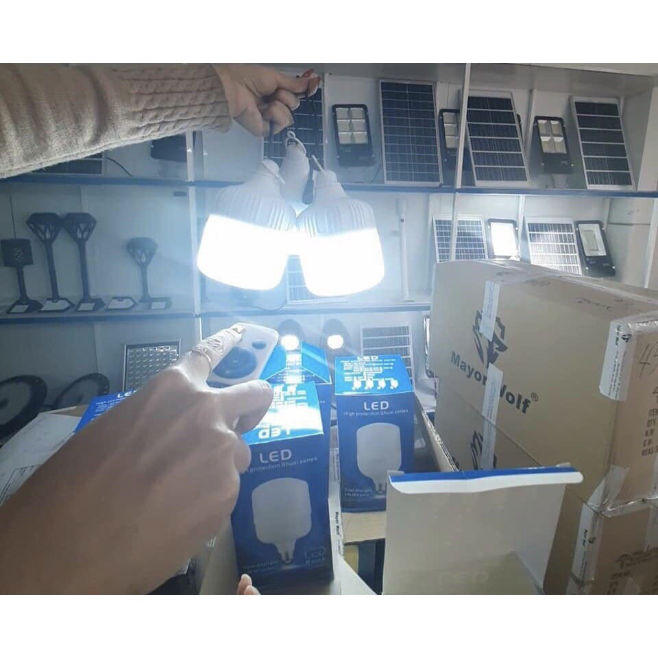 👉ĐÈN Bulb năng lượng mặt trời Công suất 50W- chính hãng MAYOR WOLF