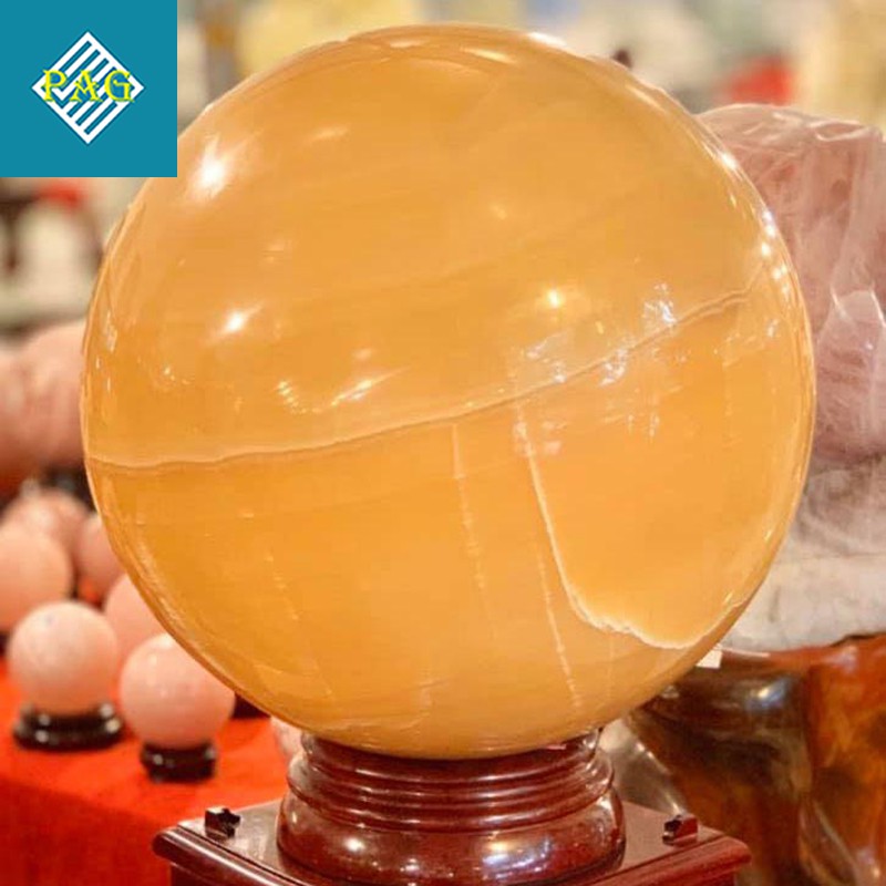 Quả Cầu Phong Thủy Đá Hoàng Long Chất Siêu Đẹp - Thu Hút Lộc Tài