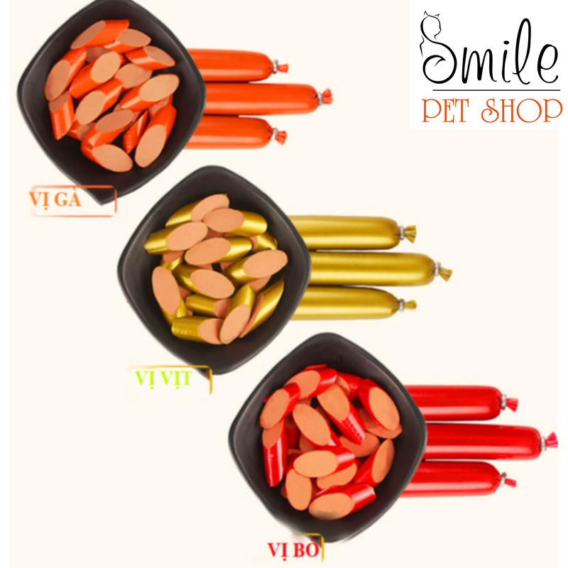 [SIÊU RẺ] Xúc xích dinh dưỡng, xúc xích thưởng cho chó mèo, hamster, thú cưng - Smile Pet Shop