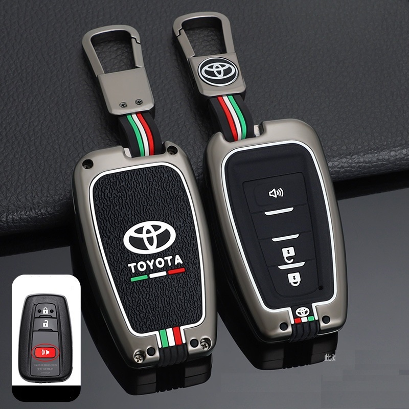 ✨Mới✨ Ốp Chìa Khóa Xe Toyota Cross, Camry, Altis 22 Hợp Kim Mẫu Cờ Ý