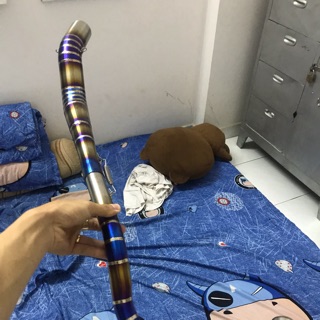Cổ pô 2 khúc titan gr5 gắn pô tăng cho xe winner sonic