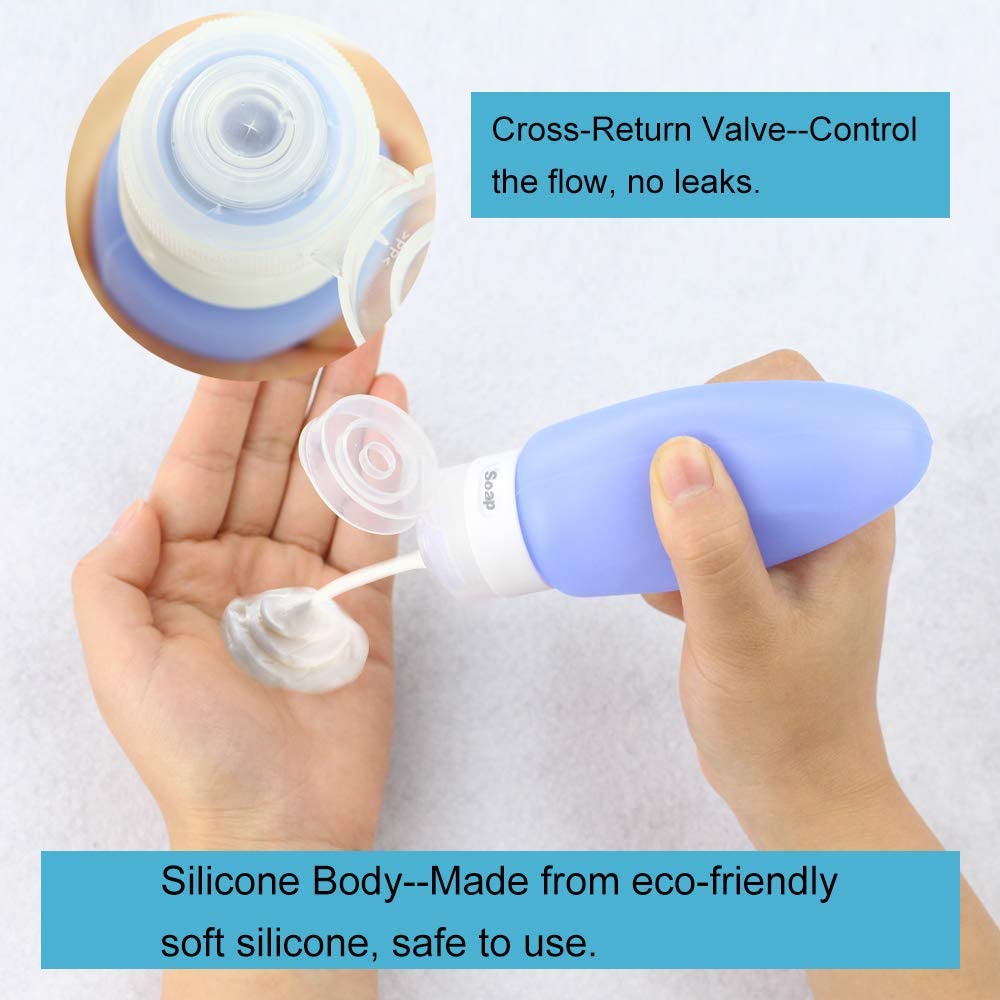 (Hàng Mới Về) Chai Silicon Đựng Dầu Gội / Xà Phòng Dung Tích 60ml Tiện Dụng Khi Đi Du Lịch