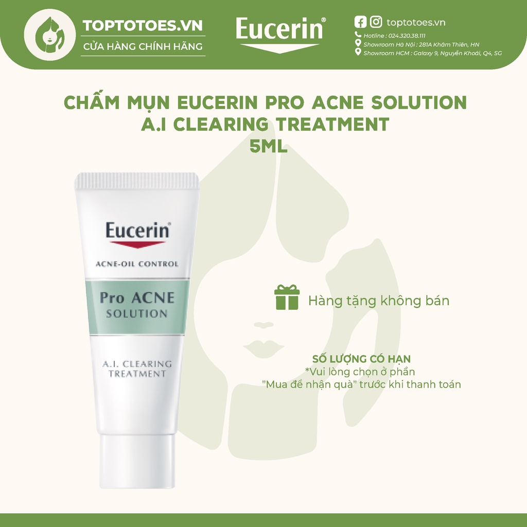 Chấm Mụn Eucerin Pro Acne Solution A.I Clearing Treatment 5ml [QUÀ TẶNG KÈM ĐƠN HÀNG]