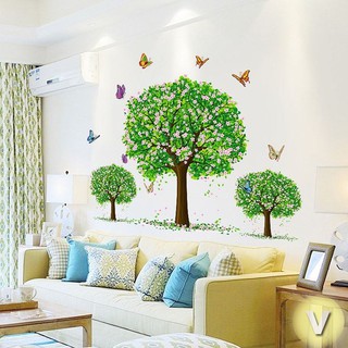 Decal dán tường Ba cây xanh