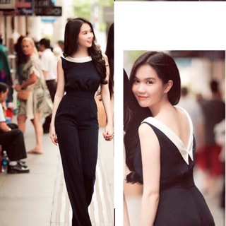 Jum dài ống suông viền cổ
