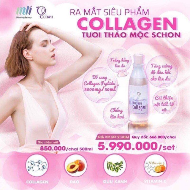Collagen Schon ❤FREESHIP❤ Nước uống đẹp da Thảo Mộc Thiên Nhiên [Chính hãng + Date mới] | BigBuy360 - bigbuy360.vn