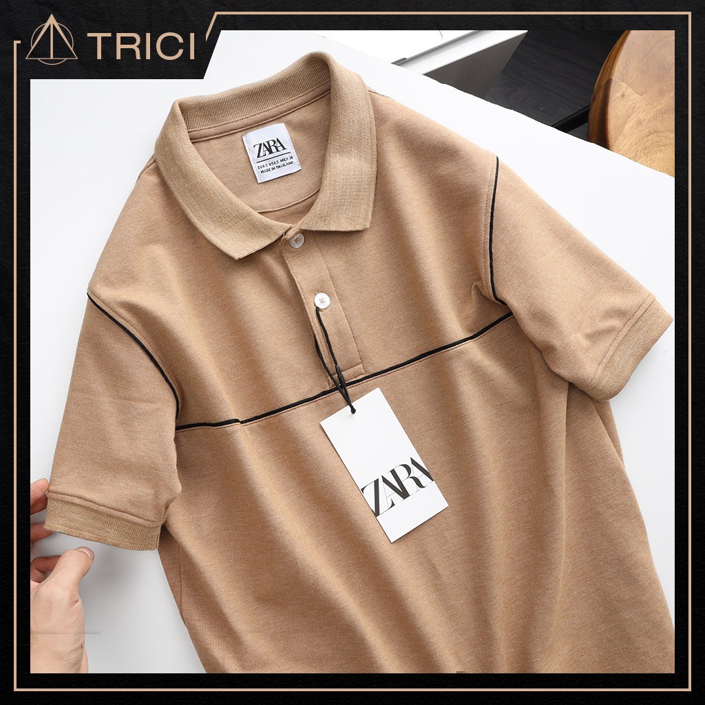 Áo polo zara viền ngang cotton 100% hàng vnxk xuất dư cambodia chuẩn auth | BigBuy360 - bigbuy360.vn