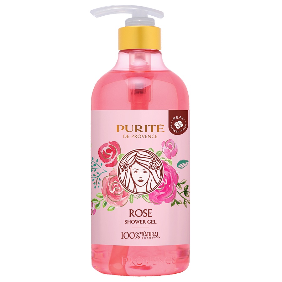 Sữa tắm Purité Chiết xuất hoa hồng 850ml tặng kèm ngẫu nhiên theo trương trình công ty