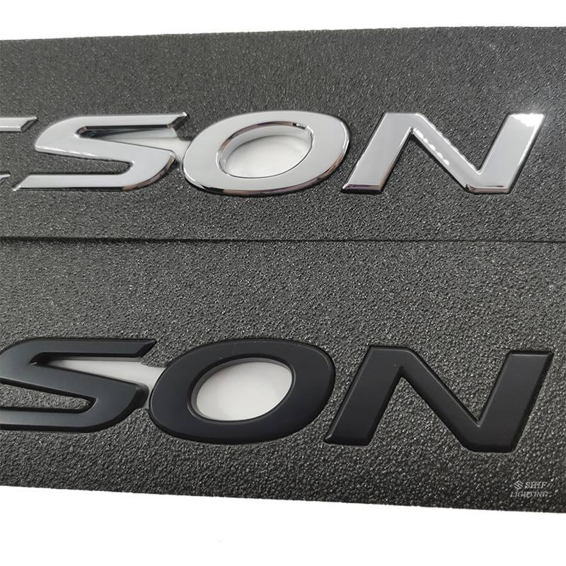 1 Miếng dán logo TUCSON bằng ABS màu đen thay thế cho xe hơi HYUNDAI