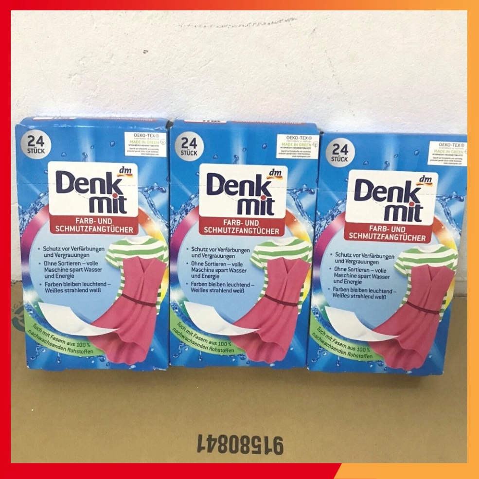 Giấy Hút Màu Quần áo DENKMIT ĐỨC, Chống phai màu quần áo, tránh loang màu