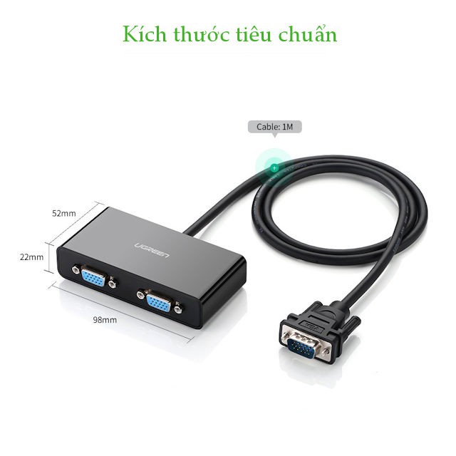 Cáp chia VGA 1 ra 2 dài 0.5m UGREEN 40254