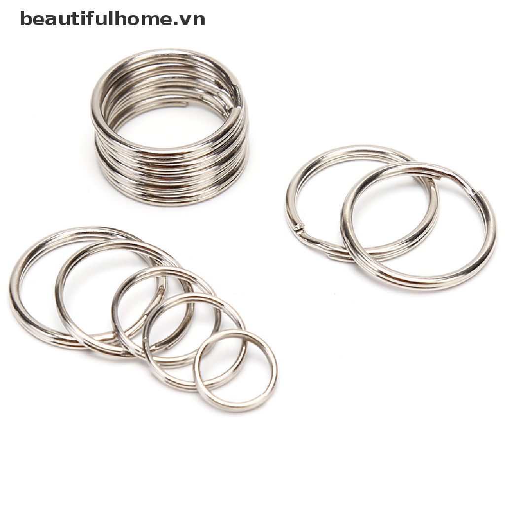 Set 100 vòng kim loại gắn móc chìa khóa