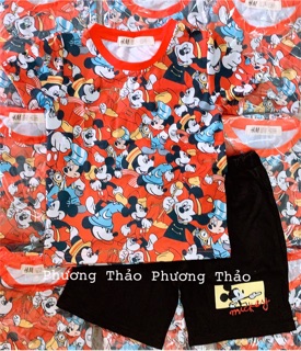 BỘ CỘC MICKY ĐỎ QUẦN ĐÙI HM cắt tag