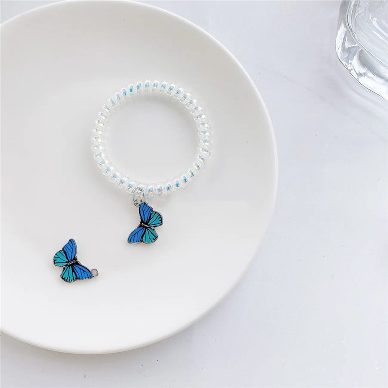 Butterfly Couple Bracelet Ins Hot Girlfriends Gift Long Distance Love Telephone Line Hair Rope Ring Bracelet For Women Men Jewelry Lover Gift XWNYDER