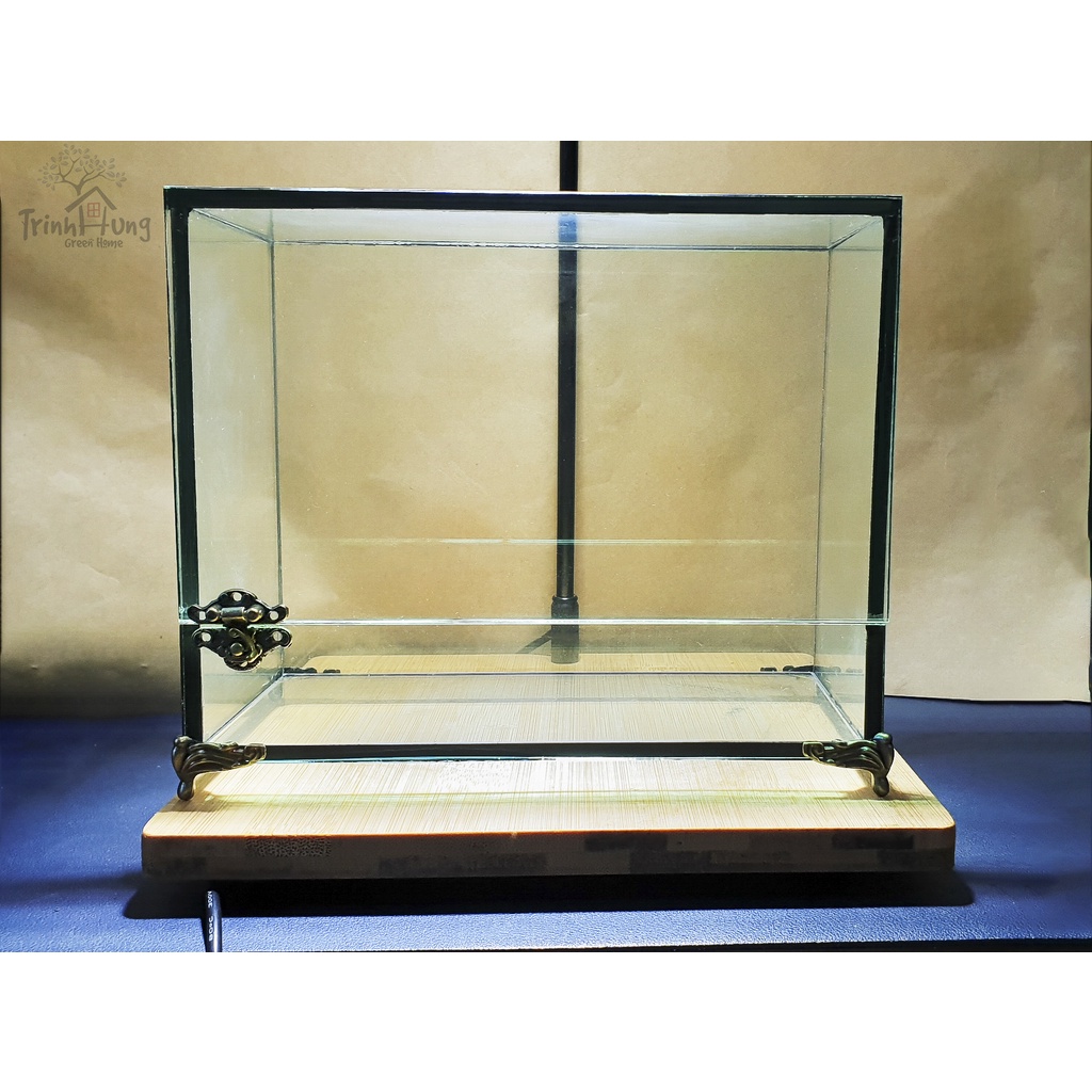 Bể Terrarium cửa mở trước có khóa và chân đồng chắc chắn (có clip thực tế)