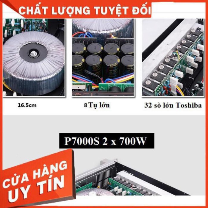 Cục đẩy công suất yamaha P7000S, 32 sò lớn