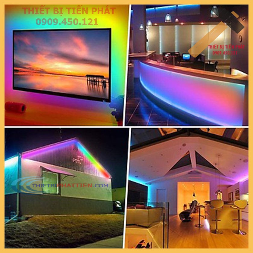 Đèn Led Tiktok RGB 5050 DIY Đổi Được 16 Màu, Được Bọc Keo Silicon, Setup Phòng (Full Trọn Bộ Đã Có Nguồn)