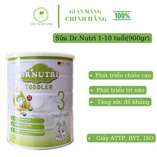 Sữa bột phát triển chiều cao và trí não Dr Nutri Toddled 900g