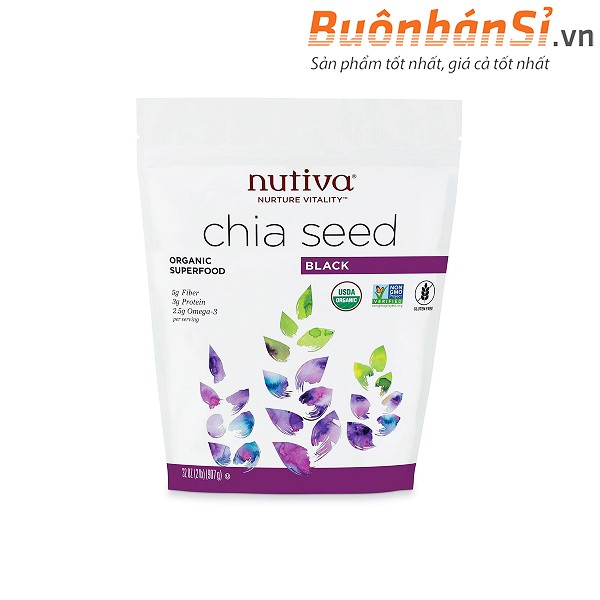 Hạt Chia Nutiva Organic Chia Seed 907gr Mỹ