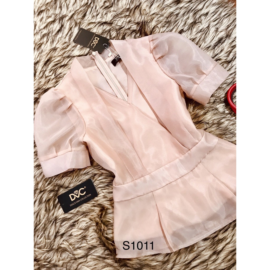 [ xả kho ] MiD Áo be cổ tim A1011 Mie Design (Lưu ý: Shop chỉ bán áo không kèm chân Đầm) (Kèm ảnh thật)