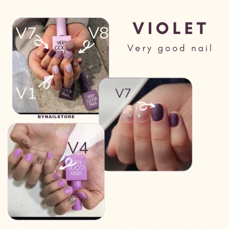 [Very good nail] Sơn gel cao cấp Hàn Quốc tone màu tím (1pcs)