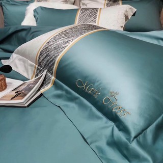 Bộ chăn ga lụa dệt 100s Markcross cao cấp