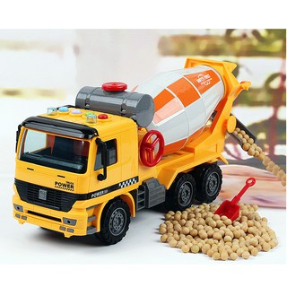 Xe trộn bê tông chạy đà tỉ lệ 1:16 có âm thanh và đèn có tay quay