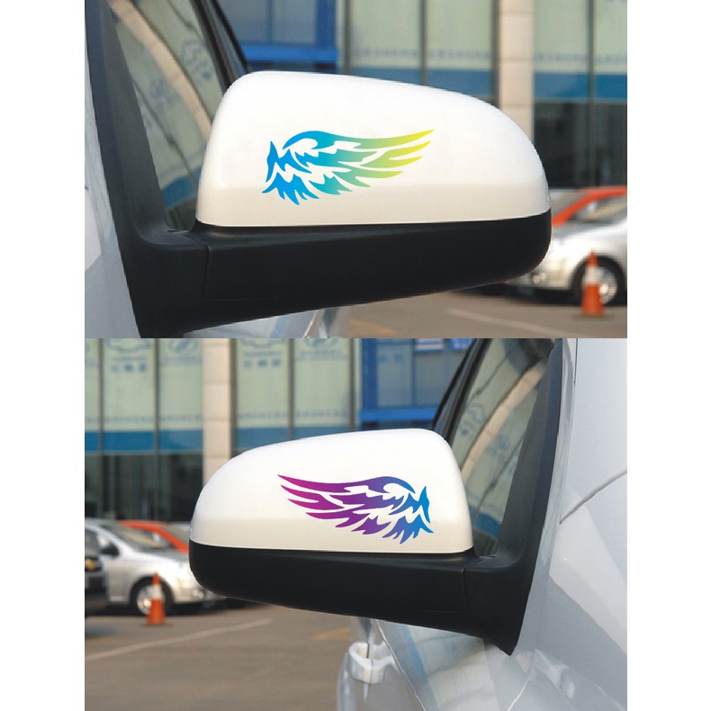 Laser Wings Sticker Xe hơi Biểu tượng Thân xe Decal trang trí Xe ô tô Dán gương hậu