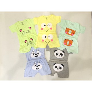 Bộ đồ cộc tay in hình - combo 5 bộ