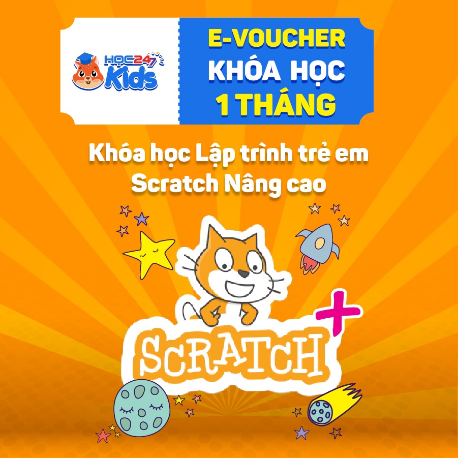 Khóa học Lập trình trẻ em Scratch Nâng cao (1 tháng) - App HOC247 Kids