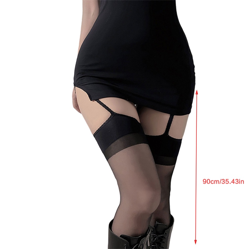 Xiangbao Quần Tất Ren Lụa Bóng Cao Ngang Đùi Không Đáy Xuyên Thấu Gợi Cảm Cho Nữ