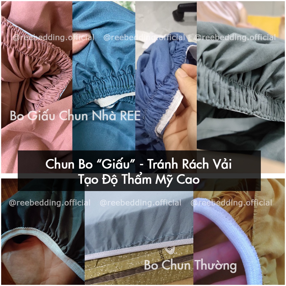 Bộ ga giường và vỏ gối Cotton TC REE Bedding đủ kích thước trải nệm 1m2, 1m4, 1m6, 1m8, 2m chưa gồm chăn cực đẹp CTC33