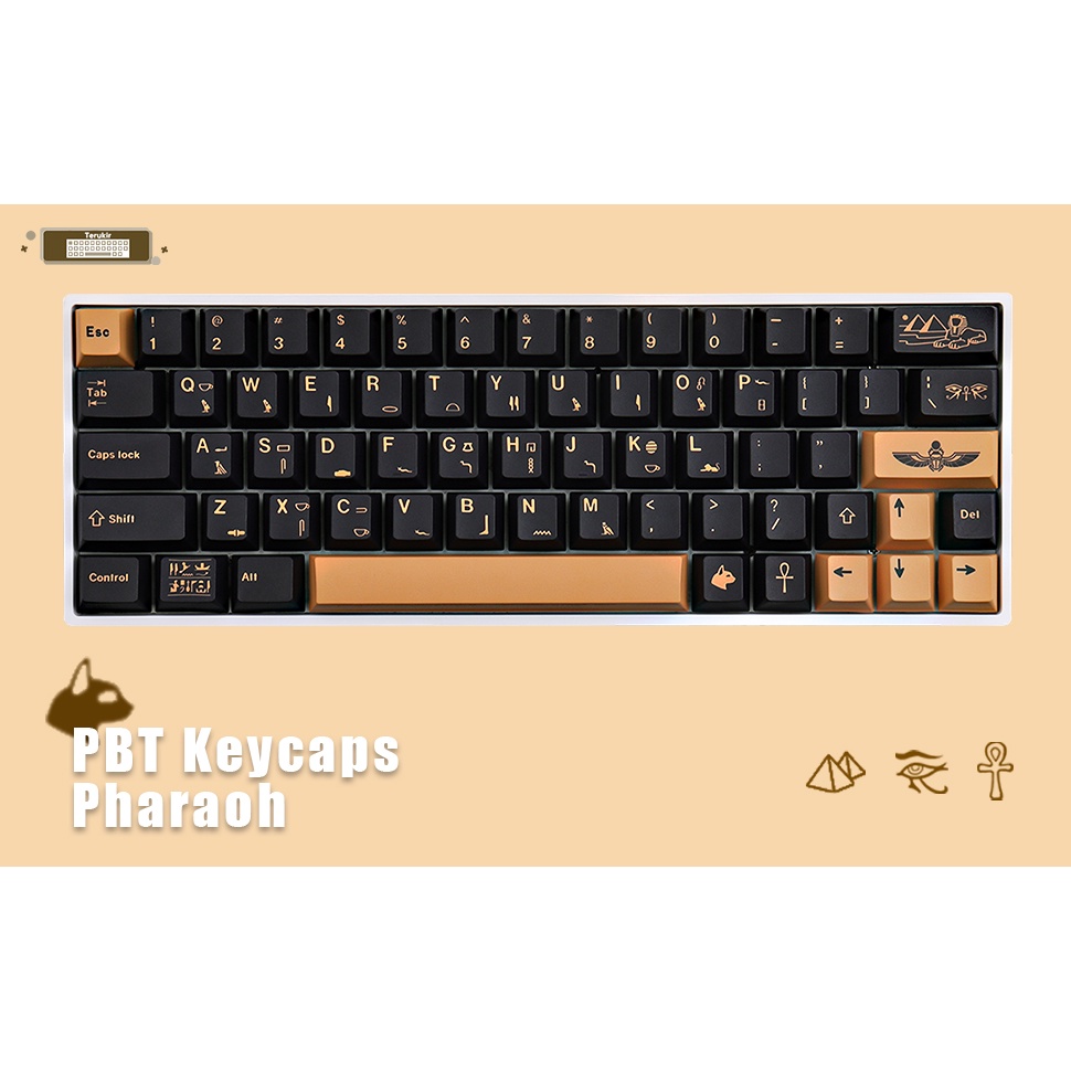 GMK Pharaoh PBT Keycap 129 phím Cherry Profile DYE-SUB GMK Personalized KeyCaps cho Cherry MX Switch Bàn phím cơ / Bàn phím cơ trò chơi