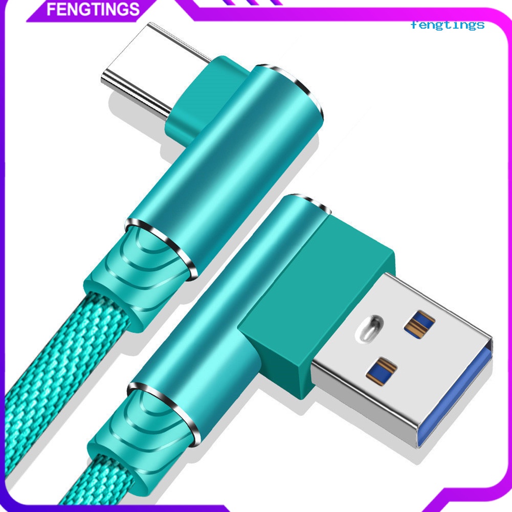 Dây cáp sạc nhanh đầu bẻ góc 90 độ Micro USB Type C 8Pin thích hợp cho iPhone Android