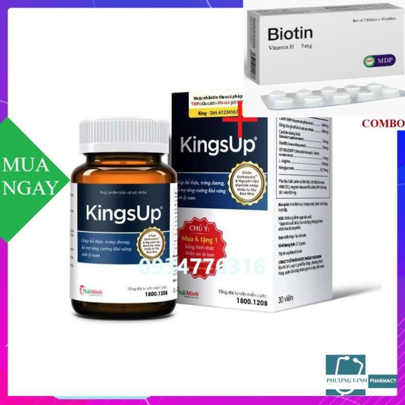 Combo Biotin 5mg+ Kingsup Lọ 30 Viên