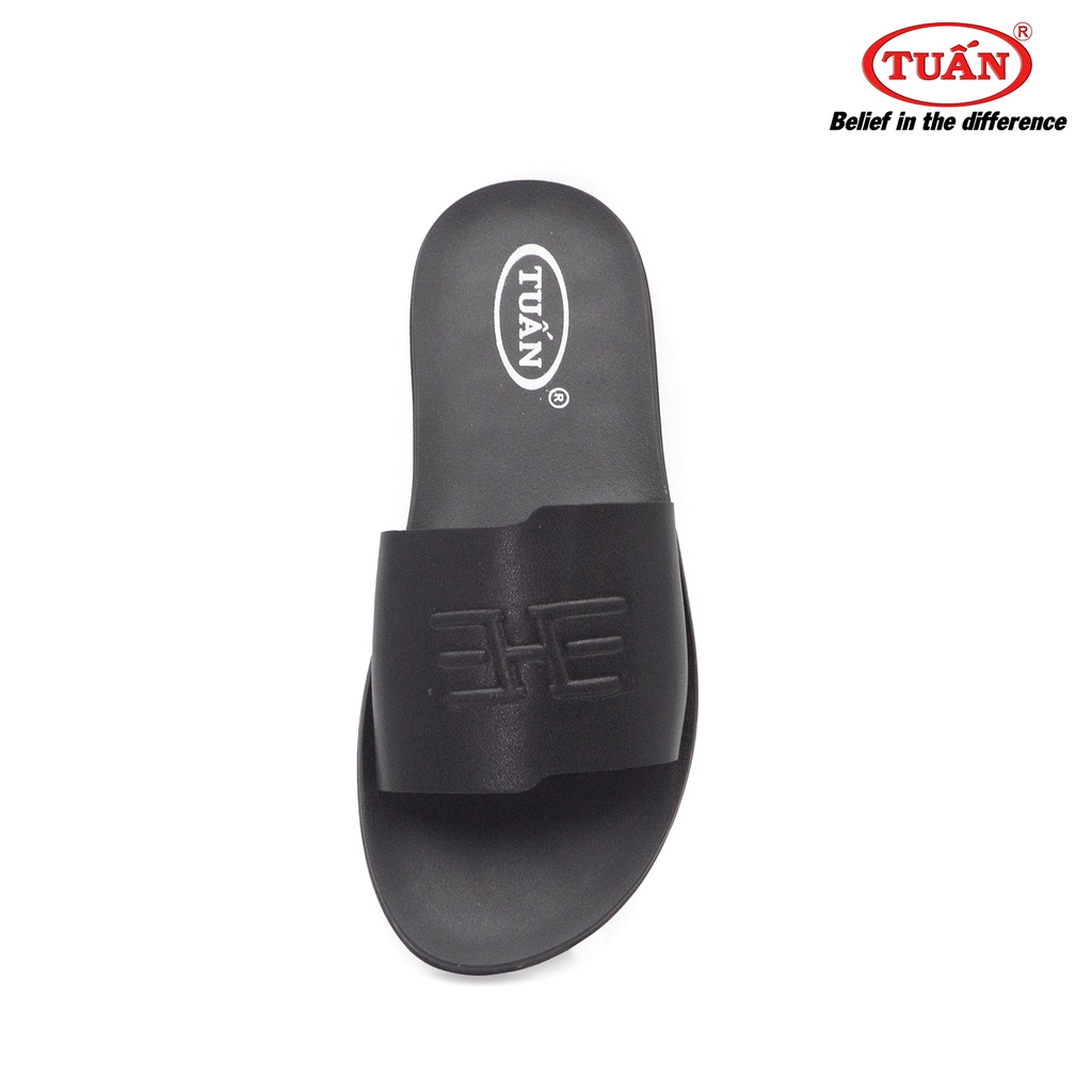 Dép da nam - Dép bảng ngang quai da bò tự nhiên thương hiệu dép da Tuấn DXHU-16H