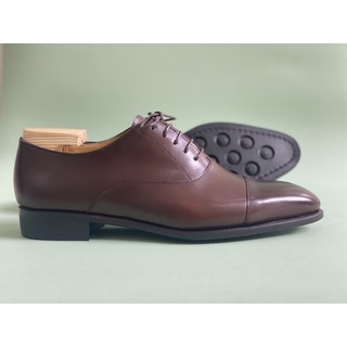 Giày Oxford Cap Toe - Phom D - Da bê Ý - Đế khâu Blake