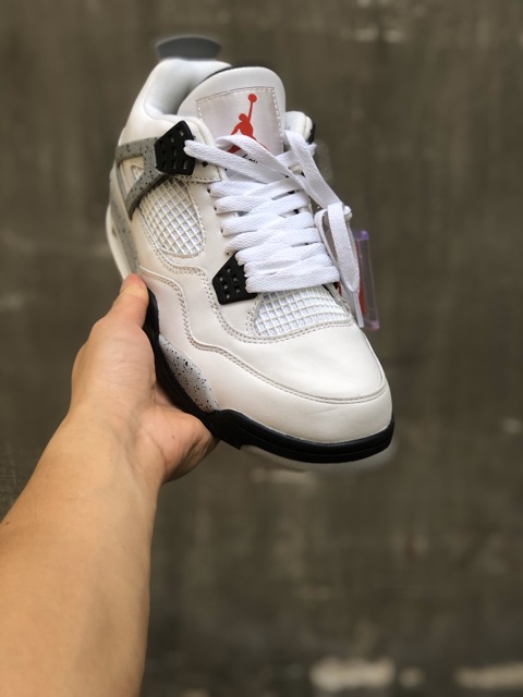 Giày JD 4 - trắng gót xám